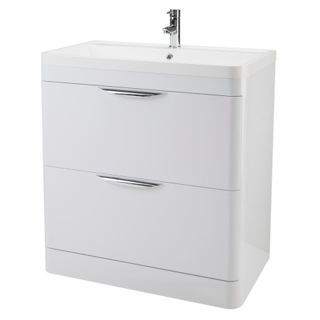 FPA004 Nuie Parade 800mm Gloss White Floor Standing Unit with Basin (1)