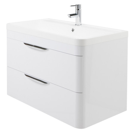 Nuie Parade 800mm Gloss White Wall Hung Unit With Basin