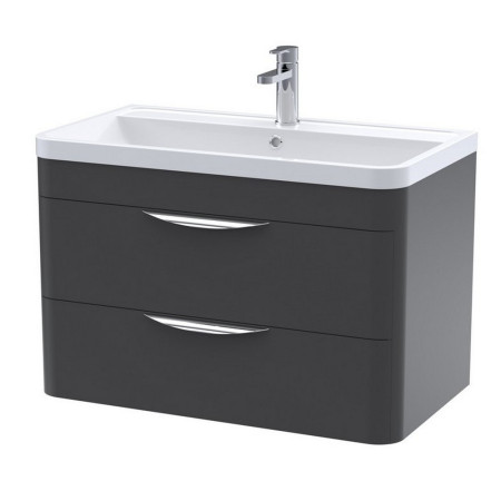 FPA1405 Nuie Parade 800mm Satin Anthracite Wall Hung Unit with Basin (1)