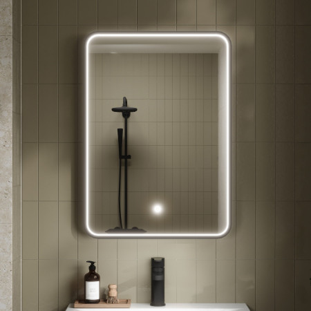 LQ731 Nuie Pictor 700 x 500mm Black Framed LED Mirror Lifestyle