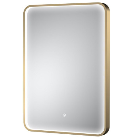 Nuie Pictor 700 x 500mm Brushed Brass Framed LED Mirror
