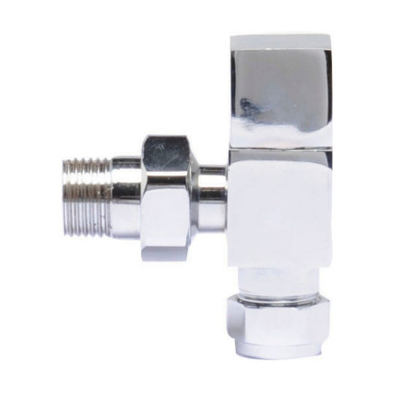 Nuie Pure Square Angled Radiator Valves Pair