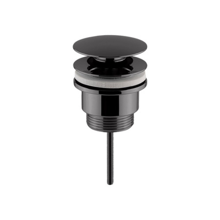 Nuie Push Button Universal Gun Metal Basin Waste