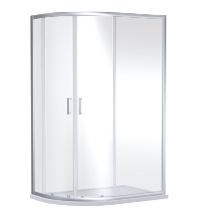 Nuie Rene 1000 x 900mm Chrome Offset Quadrant Shower Enclosure