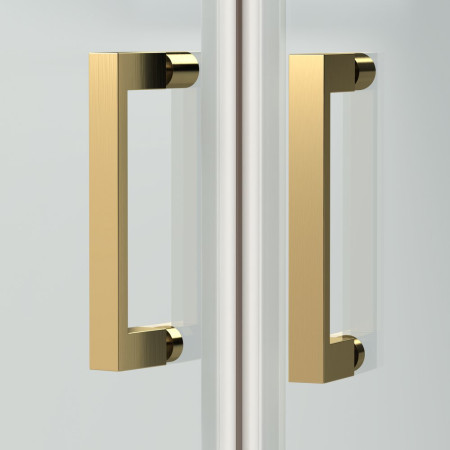 SMQU129BB-E6 Nuie Rene 1200 x 900mm Brushed Brass Offset Quadrant Shower Enclosure Handles
