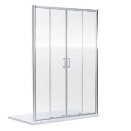 Nuie Rene 1400mm Chrome Double Sliding Shower Door