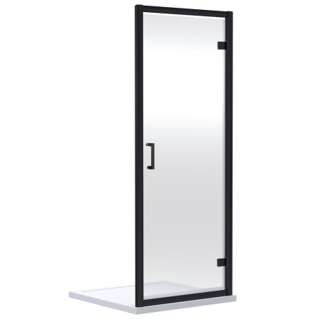 Nuie Rene 760mm Hinged Shower Door in Black