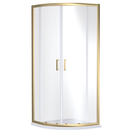 Nuie Rene 800mm Quadrant Shower Enclosure in Brushed Brass