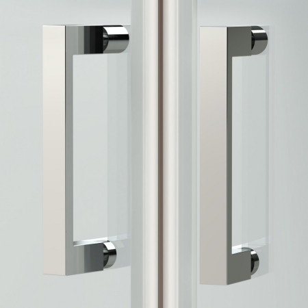 SMQU8-E6 Nuie Rene 800mm Quadrant Shower Enclosure in Chrome Handles