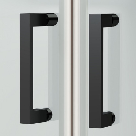 SMQU9BP-E6 Nuie Rene 900mm Quadrant Shower Enclosure in Black Handles