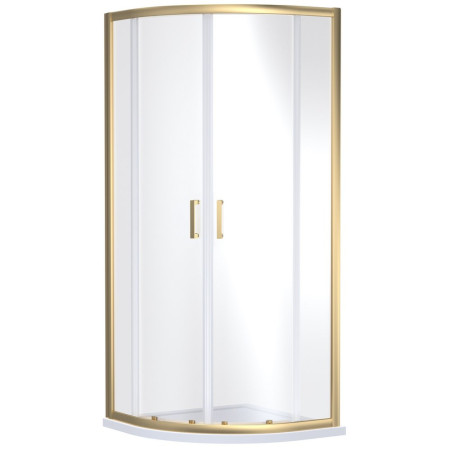 Nuie Rene 900mm Quadrant Shower Enclosure in Brushed Brass