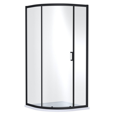 Nuie Rene 900mm Single Entry Black Quadrant Shower Enclosure