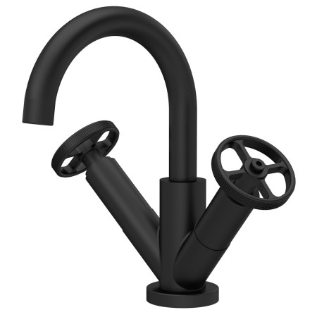 Nuie Revolution Black Mono Basin Mixer with Waste