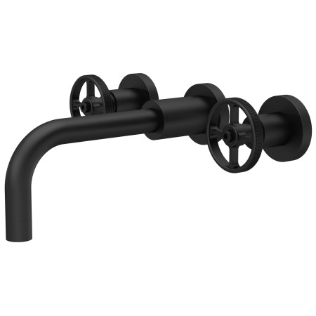 Nuie Revolution Black Wall Mounted Basin Mixer