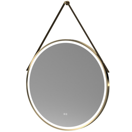LQ722 Nuie Salana 800mm Brushed Brass Framed LED Mirror with Touch Sensor and Strap