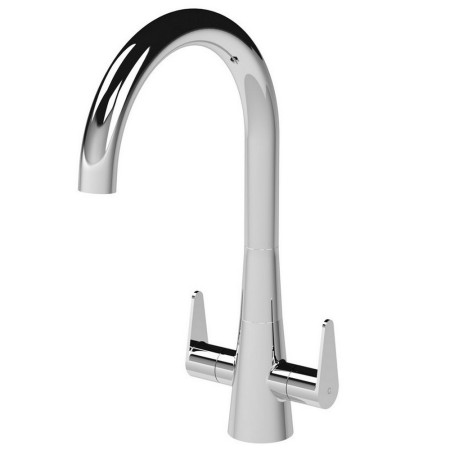 Nuie Samir Mono Dual Lever Kitchen Tap in Chrome
