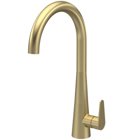 Nuie Samir Mono Single Lever Kitchen Tap in Brushed Brass