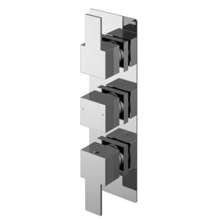 Nuie Sanford Chrome Triple Thermostatic Shower Valve with Diverter