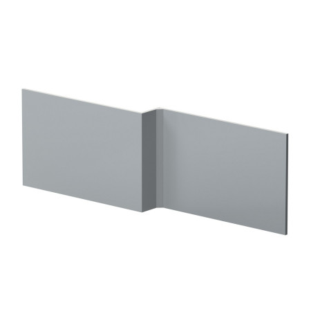 MOF273 Nuie Satin Grey 1700mm L Shaped Shower Bath Front Panel