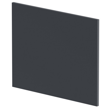 Nuie Satin Soft Black 700mm L Shaped Shower Bath End Panel