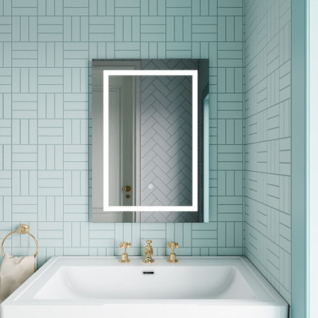 LQ505 Nuie Sculptor LED 700 x 500mm Touch Sensor Mirror Bathroom Setting