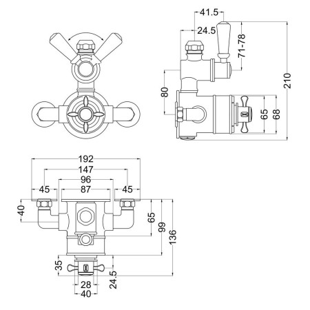 SELTW01E Nuie Selby Traditional Twin Exposed Shower Valve (2)