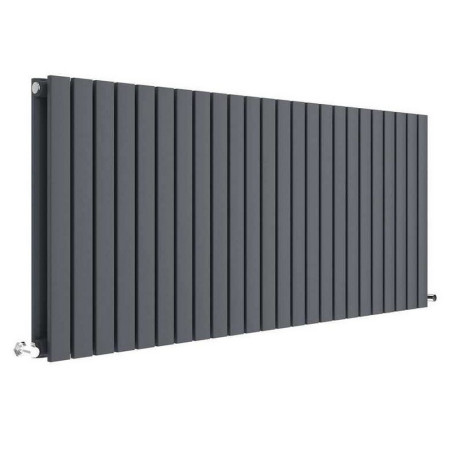 Nuie Sloane Horizontal Anthracite 600 x 1398mm Radiator Double Panel
