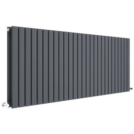 Nuie Sloane Horizontal Anthracite 600 x 1572mm Radiator Double Panel