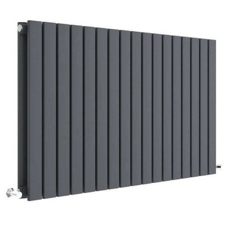 Nuie Sloane Horizontal Anthracite 600 x 992mm Radiator Double Panel