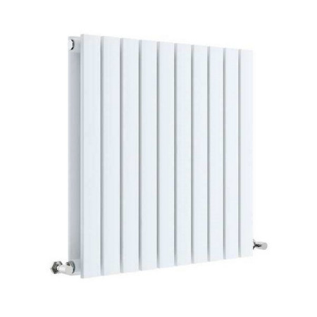 Nuie Sloane Horizontal Satin White 600 x 586mm Radiator Double Panel