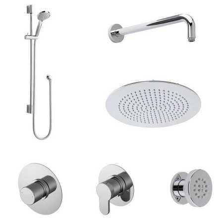 Nuie Spa Arvan Three Outlet Bundle with Stop Taps