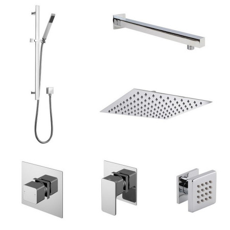 Nuie Spa Windon Three Outlet Bundle with Stop Taps