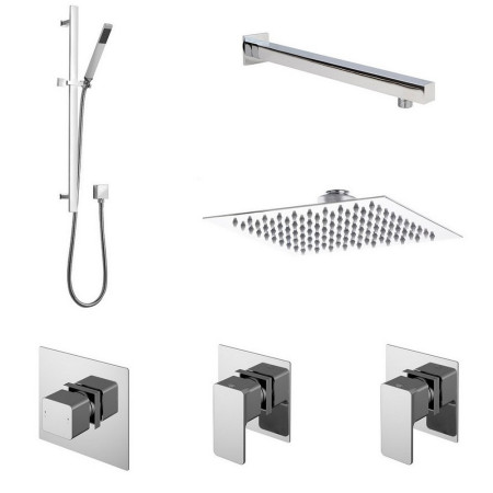 Nuie Spa Windon Two Outlet Bundle with Stop Tap & Diverter