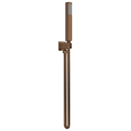 Nuie Square Brushed Bronze Outlet Elbow with Bracket and Kit