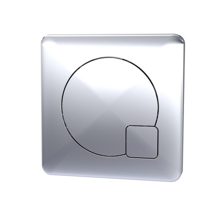 Nuie Square Dual Flush Push Button Chrome