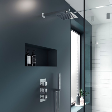 JTY303 Nuie Square Triple Thermostatic Shower Valve Lifestyle