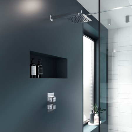 JTY301 Nuie Square Twin Thermostatic Shower Valve Lifestyle