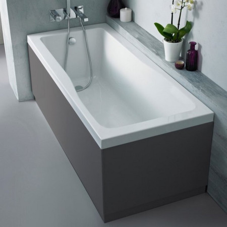 Nuie Standard Gloss Grey Bath Panel Lifestyle