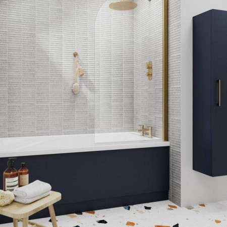 MPD607N Nuie Standard 1800mm Charcoal Black Front Bath Panel and Plinth Lifestyle