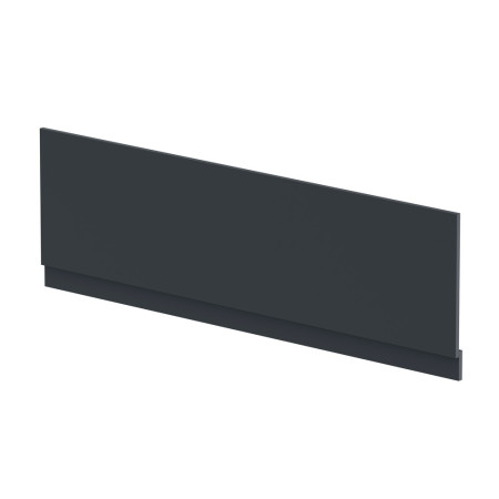 Nuie Standard 1800mm Satin Soft Black Front Bath Panel and Plinth