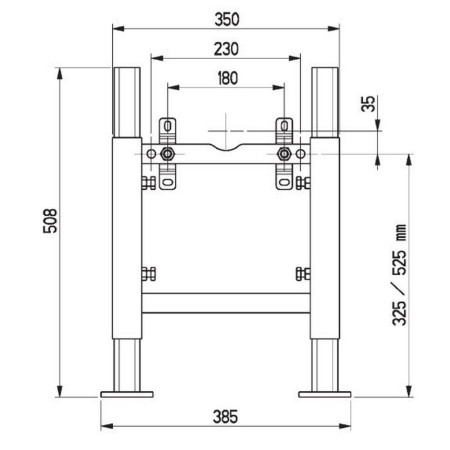 S4WHF Nuie Standard Wall Hung Toilet Pan Frame (2)