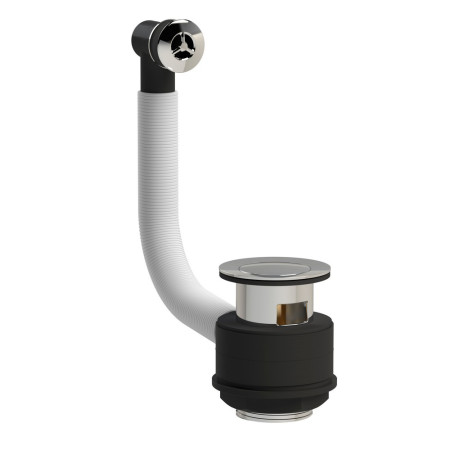 Nuie Stone Pop Up Chrome Basin Waste with Overflow