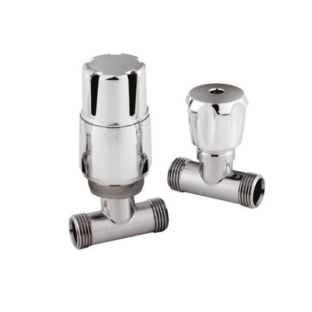 Nuie Thermostatic Straight Radiator Valves Pack