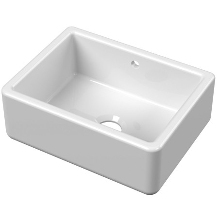 Nuie Thick Edged Butler 595 x 450mm White Fireclay Kitchen Sink