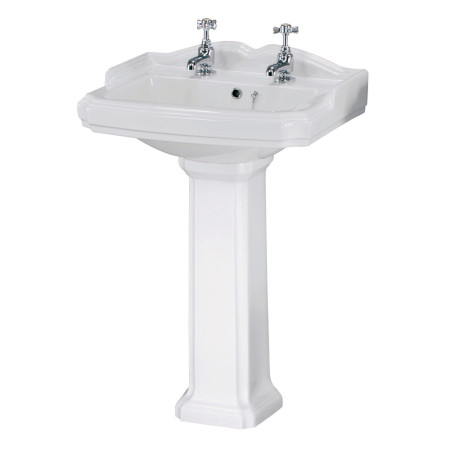 CLG004 Nuie Traditional Legend 580mm 2TH Basin and Pedestal