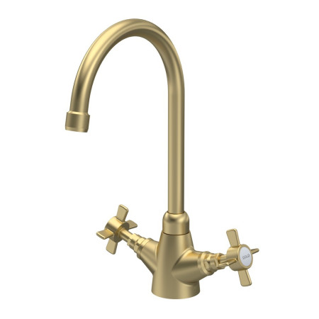 KB803 Nuie Traditional Mono Kitchen Sink Mixer in Brushed Brass (1)