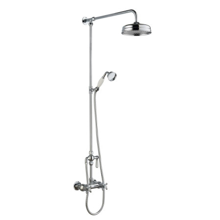 Nuie Traditional Thermostatic Shower Valve with Handset and Rigid Riser