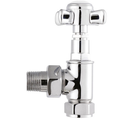 Nuie Victorian Crosshead Angled Radiator Valve Set