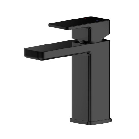 Nuie Windon Black Mono Basin Mixer with Push Button Waste