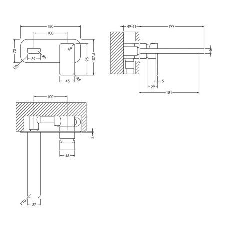 WIN1528 Nuie Windon Brushed Bronze Wall Mounted Basin Mixer (2)